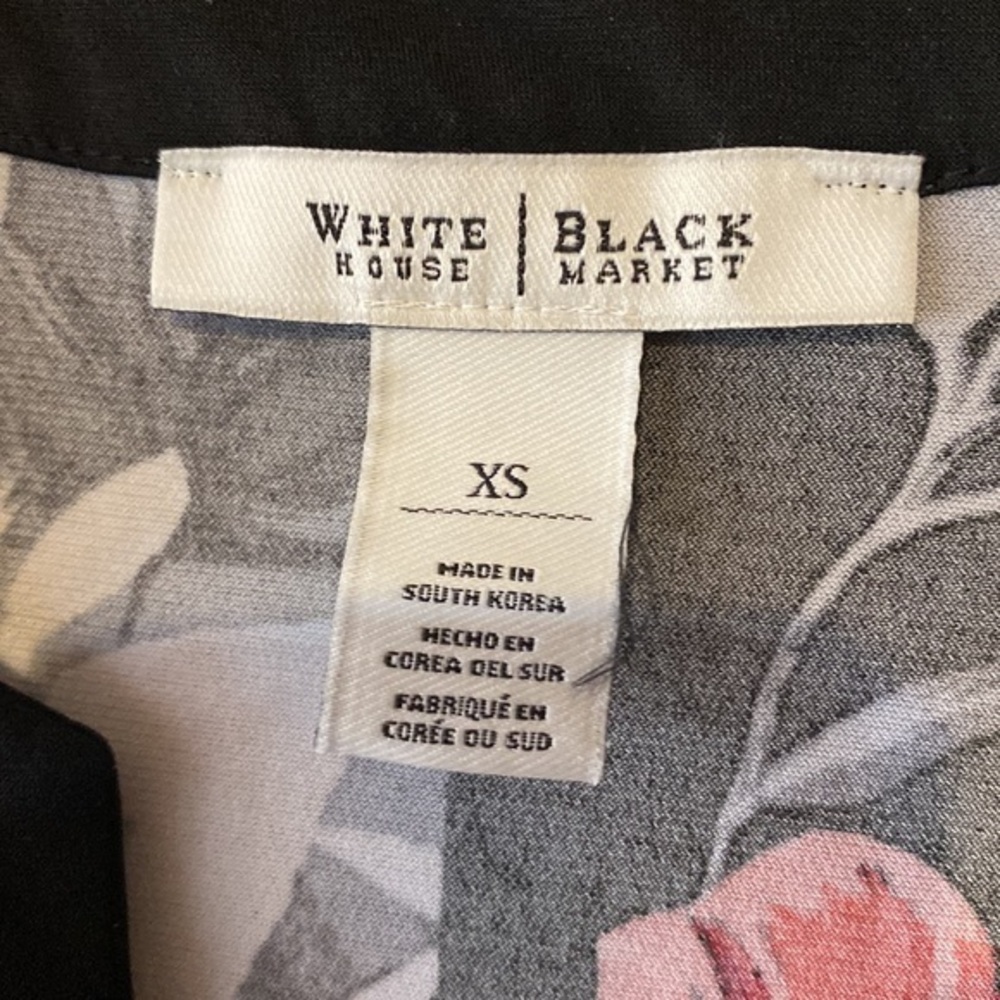 WHBM White House Black Market Floral Tunic Top Mini Dress Tropical XS - Picture 4 of 7